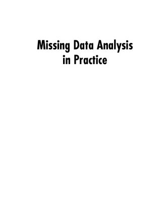 خرید و دانلود نسخه کامل کتاب Missing data analysis in practice