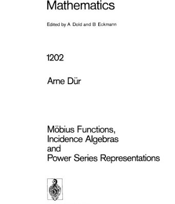 خرید و دانلود نسخه کامل کتاب Möbius Functions, Incidence Algebras and Power Series Representations