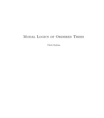 خرید و دانلود نسخه کامل کتاب Modal Logics of Ordered Trees [PhD Thesis]