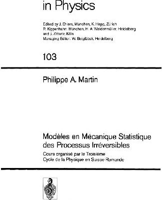 خرید و دانلود نسخه کامل کتاب Modeles en Mecanique Statistique des Processus Irreversibles