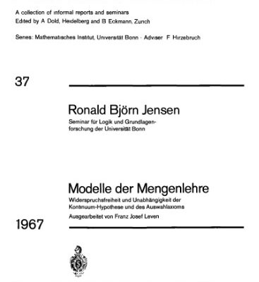 خرید و دانلود نسخه کامل کتاب Modelle der Mengenlehre: Widerspruchsfreiheit und Unabhängigkeit der Kontinuum-Hypothese und des Auswahlaxioms
