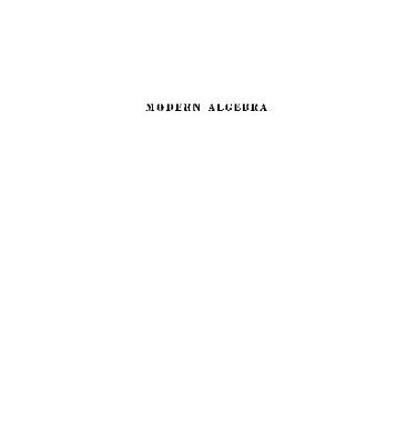 خرید و دانلود نسخه کامل کتاب Modern Algebra