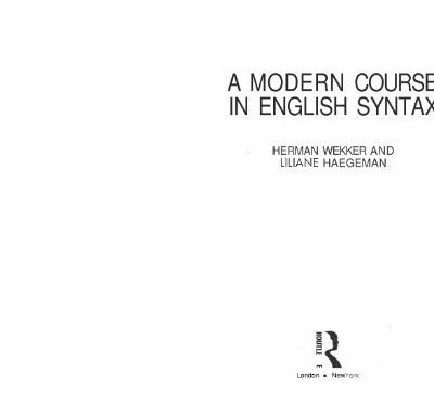 خرید و دانلود نسخه کامل کتاب Modern course of English syntax
