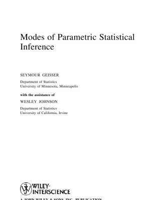 خرید و دانلود نسخه کامل کتاب Modes of Parametric Statistical Inference