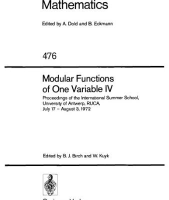 خرید و دانلود نسخه کامل کتاب Modular Functions of One Variable IV