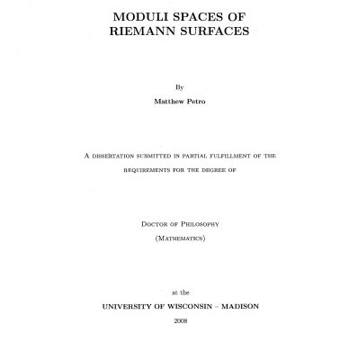 خرید و دانلود نسخه کامل کتاب Moduli spaces of Riemann surfaces