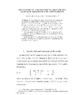 خرید و دانلود نسخه کامل کتاب Monotonicity and symmetry results for p-Laplace equations and applications