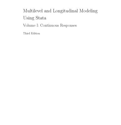 خرید و دانلود نسخه کامل کتاب Multilevel and Longitudinal Modeling Using Stata