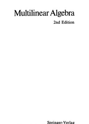 خرید و دانلود نسخه کامل کتاب Multilinear algebra