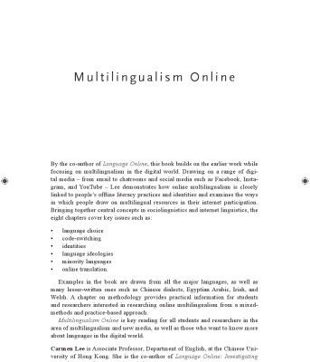 خرید و دانلود نسخه کامل کتاب Multilingualism Online