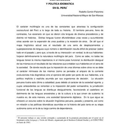 خرید و دانلود نسخه کامل کتاب Multilingüismo y política idiomática en el Perú