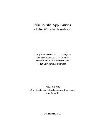 خرید و دانلود نسخه کامل کتاب Multimedia Applications of the Wavelet Transform