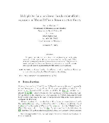 خرید و دانلود نسخه کامل کتاب Multiplicity for a nonlinear fourth order elliptic equation in Maxwell-Chern-Simons vortex theory