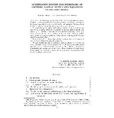 خرید و دانلود نسخه کامل کتاب Multiplicity results for interfaces of Ginzburg-Landau-Allen-Cahn equations in periodic media