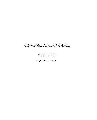 خرید و دانلود نسخه کامل کتاب Multivariable advanced calculus