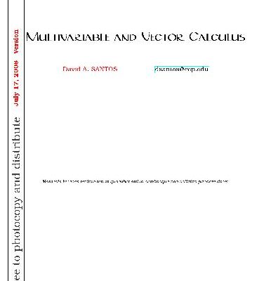 خرید و دانلود نسخه کامل کتاب Multivariable and vector calculus