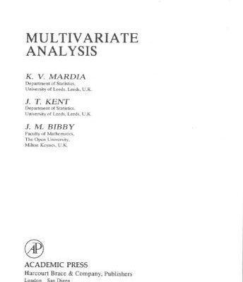 خرید و دانلود نسخه کامل کتاب Multivariate Analysis