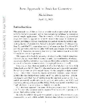 خرید و دانلود نسخه کامل کتاب New approach to Arakelov geometry