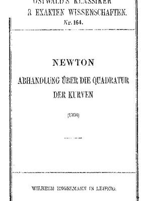خرید و دانلود نسخه کامل کتاب Newtons Abhandlung über die Quadratur der Kurven (1704)