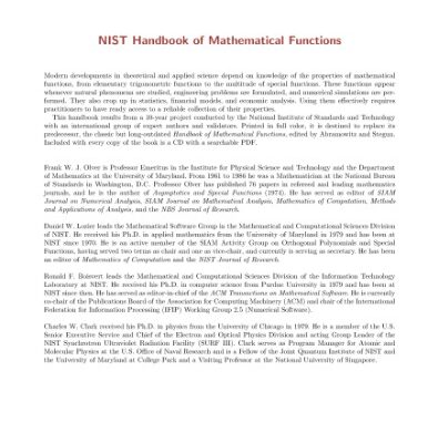 خرید و دانلود نسخه کامل کتاب NIST Handbook on Mathematical Functions
