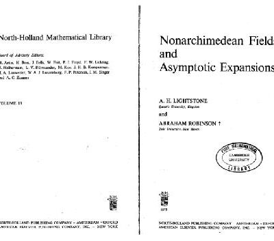 خرید و دانلود نسخه کامل کتاب Nonarchimedean Fields and Asymptotic Expansions
