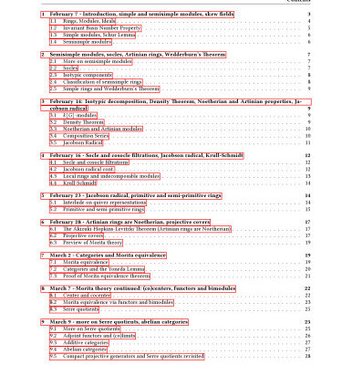 خرید و دانلود نسخه کامل کتاب Noncommutative Algebra: 18.706 (S23), Full Lecture Notes