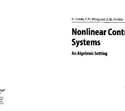 خرید و دانلود نسخه کامل کتاب Nonlinear Control Systems, An Algebraic Setting