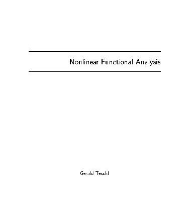 خرید و دانلود نسخه کامل کتاب Nonlinear functional analysis (lecture notes)