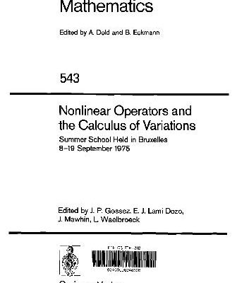 خرید و دانلود نسخه کامل کتاب Nonlinear Operators and the Calculus and Variations