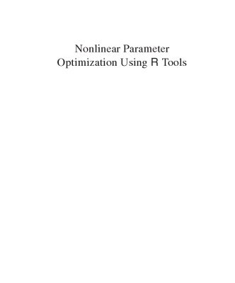 خرید و دانلود نسخه کامل کتاب Nonlinear parameter optimization using R tools