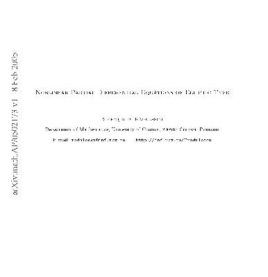 خرید و دانلود نسخه کامل کتاب Nonlinear Partial Differential Equations of Elliptic Type
