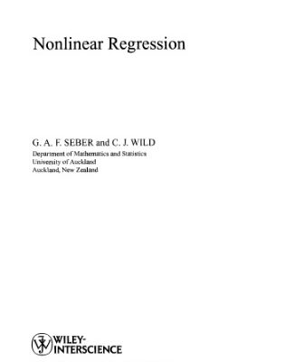 خرید و دانلود نسخه کامل کتاب Nonlinear Regression