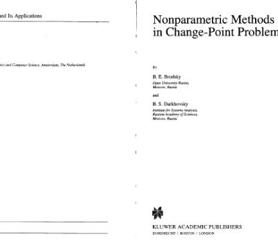 خرید و دانلود نسخه کامل کتاب Nonparametric Methods in Change-Point Problems