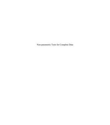 خرید و دانلود نسخه کامل کتاب Nonparametric tests for complete data