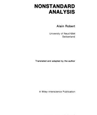خرید و دانلود نسخه کامل کتاب Nonstandard Analysis