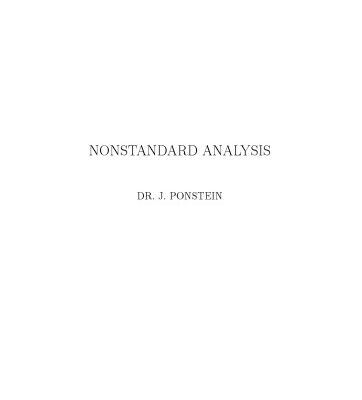خرید و دانلود نسخه کامل کتاب Nonstandard analysis