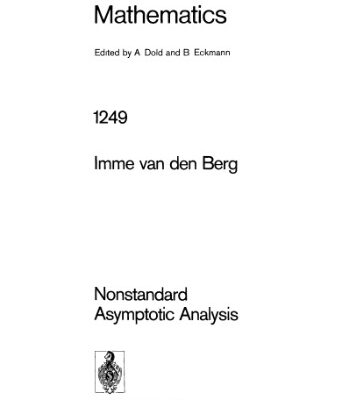 خرید و دانلود نسخه کامل کتاب Nonstandard Asymptotic Analysis
