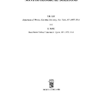 خرید و دانلود نسخه کامل کتاب Nontopological solitons