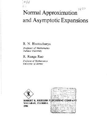 خرید و دانلود نسخه کامل کتاب Normal approximation and asymptotic expansions