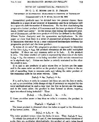 خرید و دانلود نسخه کامل کتاب Note on Geometrical Products (1920)(en)(4s)