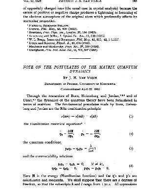 خرید و دانلود نسخه کامل کتاب Note on the Postulates of the Matrix Quantum Dynamics