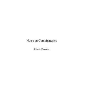 خرید و دانلود نسخه کامل کتاب Notes on Combinatorics [Lecture notes]