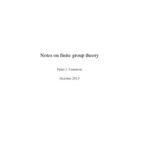 خرید و دانلود نسخه کامل کتاب Notes on finite group theory [Lecture notes]