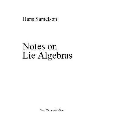 خرید و دانلود نسخه کامل کتاب Notes on Lie Algebras