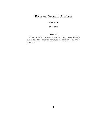 خرید و دانلود نسخه کامل کتاب Notes on operator algebras