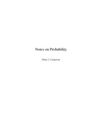 خرید و دانلود نسخه کامل کتاب Notes on Probability [Lecture notes]