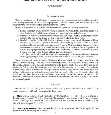 خرید و دانلود نسخه کامل کتاب Notes on Tensor Products and the Exterior Algebra