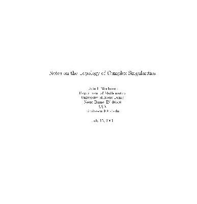 خرید و دانلود نسخه کامل کتاب Notes On The Topology Of Complex Singularities