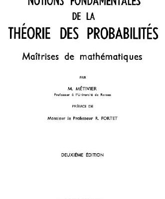 خرید و دانلود نسخه کامل کتاب Notions fondamentales de la theorie des probabilites