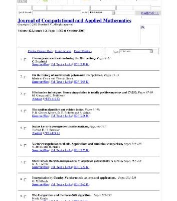 خرید و دانلود نسخه کامل کتاب Numerical analysis 2000. Interpolation and extrapolation